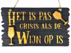 hangbord wijncrisis 44cm hanging plate wine crisis 44cm